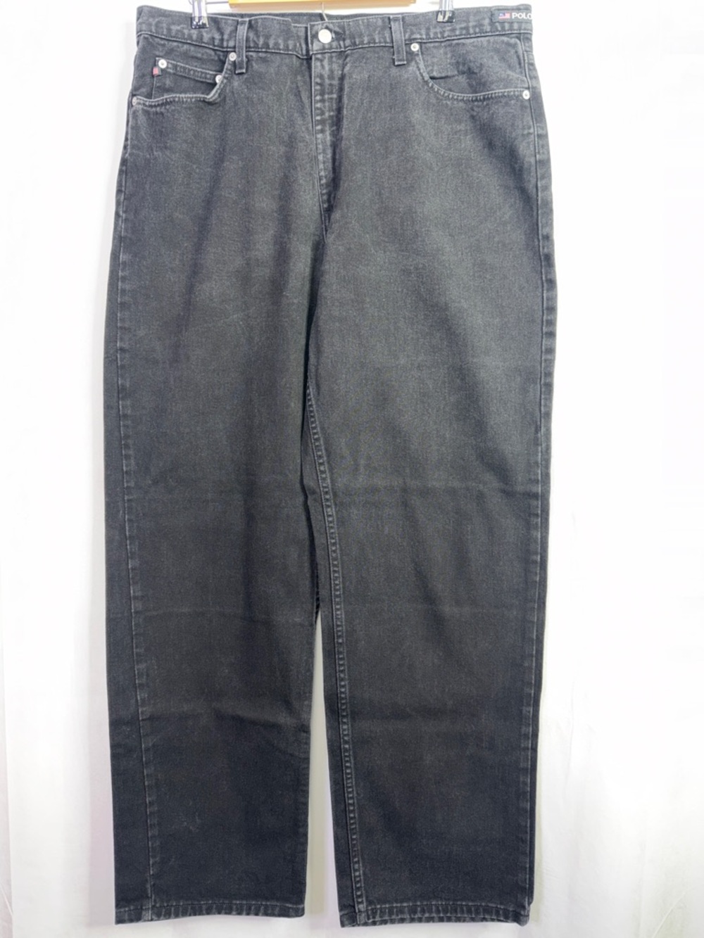 Vintage Polo Ralph Lauren Jeans Company 67 Loose Fit Denim High Rise 38x34 Black